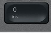 0 (Num) Replacement key Logitech MX Keys