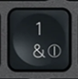1 / & Replacement key Logitech MX Keys