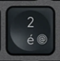 2 / é Replacement key Logitech MX Keys