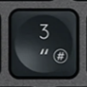 3 / " Replacement key AZERTY (BE) Black Logitech MX Keys