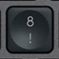 8 / ! Replacement key Logitech MX Keys