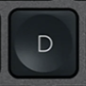 D Replacement key Logitech MX Keys