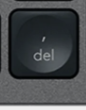 Del (Num) Touche de remplacement AZERTY (BE) Noir Logitech MX Keys