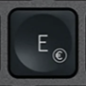 E / € Replacement key AZERTY (BE) Black Logitech MX Keys