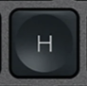 H Replacement key Logitech MX Keys