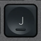 J Replacement key AZERTY (BE) Black Logitech MX Keys