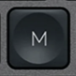 M Replacement key AZERTY (BE) Black Logitech MX Keys