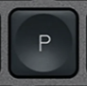 P Replacement key AZERTY (BE) Black Logitech MX Keys