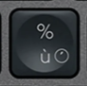 % / ù Replacement key Logitech MX Keys
