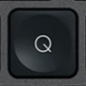 Q Replacement key AZERTY (BE) Black Logitech MX Keys