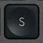 S Replacement key AZERTY (BE) Black Logitech MX Keys