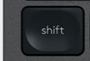 Shift (L) Touche de remplacement AZERTY (BE) Noir Logitech MX Keys