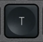 T Touche de remplacement AZERTY (BE) Noir Logitech MX Keys