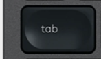 Tab Replacement key AZERTY (BE) Black Logitech MX Keys