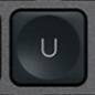 U Replacement key AZERTY (BE) Black Logitech MX Keys