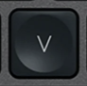 V Replacement key AZERTY (BE) Black Logitech MX Keys