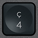 4 / ç Tecla de substituição Logitech MX Keys