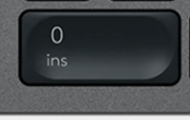 0 (Num) Touche de remplacement Logitech MX Keys