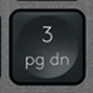3 (Num) Touche de remplacement Logitech MX Keys