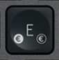 E / € Replacement key QWERTZ (CH) Black Logitech MX Keys