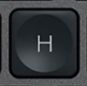 H Replacement key Logitech MX Keys