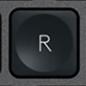 R Replacement key QWERTZ (CH) Black Logitech MX Keys