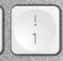 1 / ! Replacement key Logitech MX Keys Mini