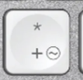 + / * Touche de remplacement Logitech MX Keys Mini