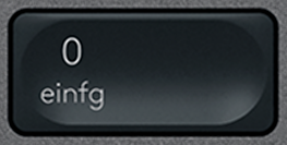 0 (Num) Ersatztaste QWERTZ (DE) Schwarz Logitech MX Keys