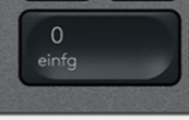 0 (Num) Replacement key Logitech MX Keys