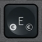 E / € Replacement key QWERTZ (DE) Black Logitech MX Keys