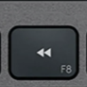 F8 Replacement key QWERTZ (DE) Black Logitech MX Keys