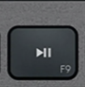 F9 Replacement key QWERTZ (DE) Black Logitech MX Keys