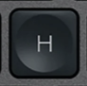 H Replacement key QWERTZ (DE) Black Logitech MX Keys