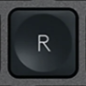 R Touche de remplacement QWERTZ (DE) Noir Logitech MX Keys