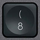 8 / ( Tecla de repuesto QWERTY (ES) Negro Logitech MX Keys