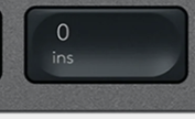 0 (Num) Touche de remplacement Logitech MX Keys