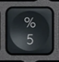 5 / % Touche de remplacement Logitech MX Keys