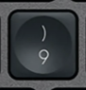 9 / ) Replacement key QWERTY (ES) Black Logitech MX Keys