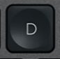 D Replacement key Logitech MX Keys