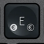 E / € Replacement key QWERTY (ES) Black Logitech MX Keys