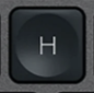 H Replacement key Logitech MX Keys