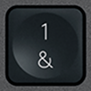 1 / & Touche de remplacement AZERTY (FR) Noir Logitech MX Keys