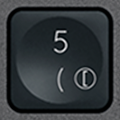 5 / ( Touche de remplacement AZERTY (FR) Noir Logitech MX Keys