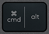 Cmd / Alt (L) Touche de remplacement AZERTY (FR) Noir Logitech MX Keys