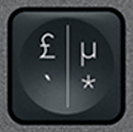 µ / * Touche de remplacement AZERTY (FR) Noir Logitech MX Keys