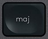 Shift (L) Touche de remplacement AZERTY (FR) Noir Logitech MX Keys