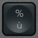 % / ù Touche de remplacement AZERTY (FR) Noir Logitech MX Keys