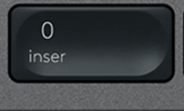 0 (Num) Touche de remplacement AZERTY (FR) Noir Logitech MX Keys