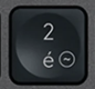 2 / é Replacement key AZERTY (FR) Black Logitech MX Keys